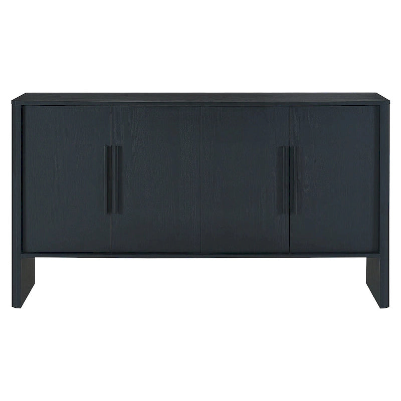 4-Door Wood Sideboard Buffet Cabinet with Adjustable Shelves & Long Handles