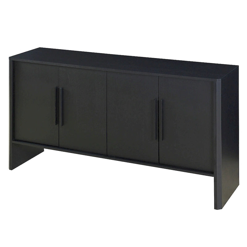 4-Door Wood Sideboard Buffet Cabinet with Adjustable Shelves & Long Handles