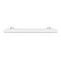 Chrome Polished Brass Round Mount Glass Bathroom Wall Shelf 23.7 Inch