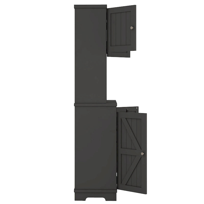Coffee Bar Cabinet with Drawers, Freestanding Kitchen Pantry with Shelves and Cabinets, Buffet Cabinet with Glass Racks