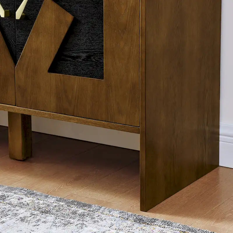 Versatile Mid Century Modern Storage Cabinet with Adjustable Shelves