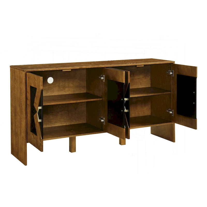 Versatile Mid Century Modern Storage Cabinet with Adjustable Shelves