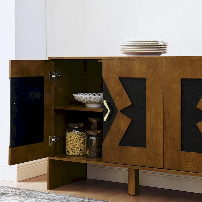 Versatile Mid Century Modern Storage Cabinet with Adjustable Shelves