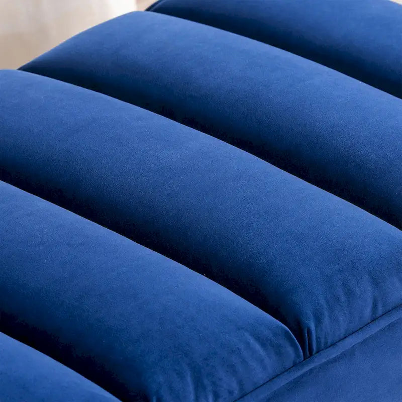 Metal Base Velvet Upholstered Bench for Bedroom Entryway