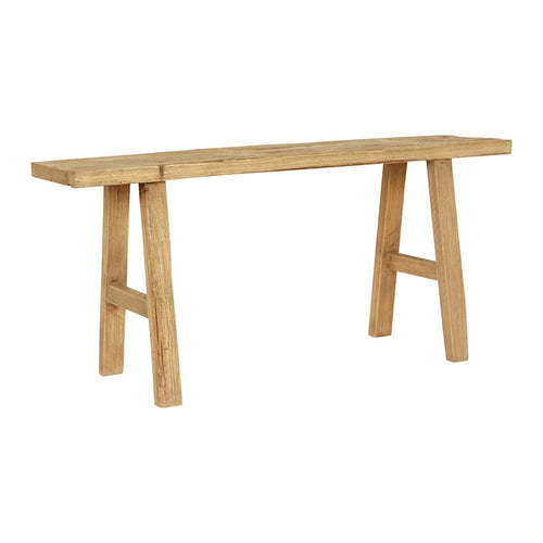 43" Long 10" Wide Rectangular Wooden Bench in Natural Wood Finish