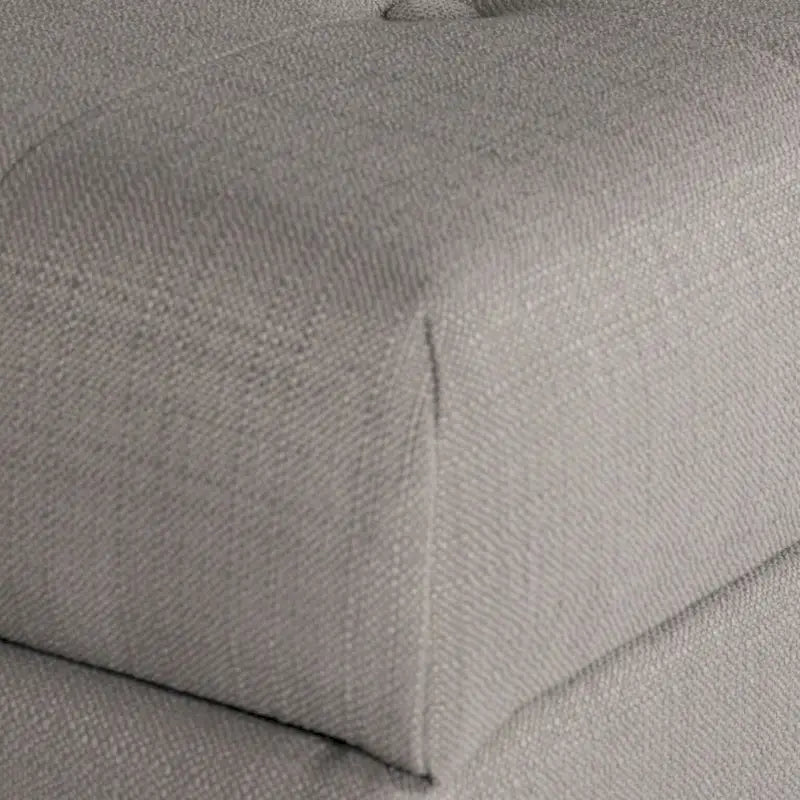 Grey Tufted Upholstered Storage Bench with Hinged Lid and Wooden Legs