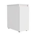 Bathroom Storage Cabinet with Liftable Top and Sliding Drawer, White