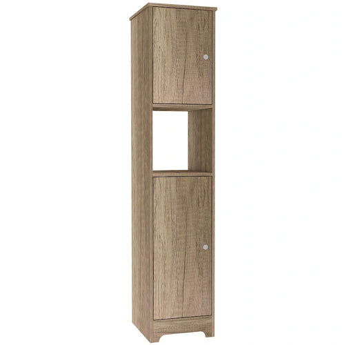 14-inch Wide Linen Cabinet with Double Doors, 4 Interior Shelves, and 2 Cabinets