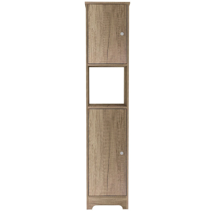 14-inch Wide Linen Cabinet with Double Doors, 4 Interior Shelves, and 2 Cabinets