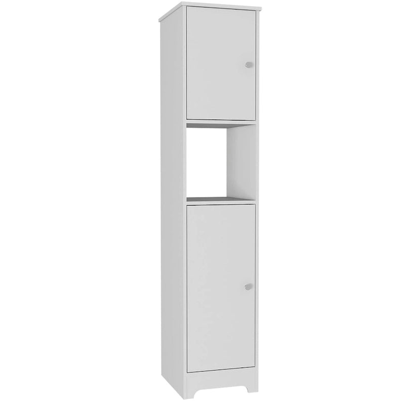 14-inch Wide Linen Cabinet with Double Doors, 4 Interior Shelves, and 2 Cabinets