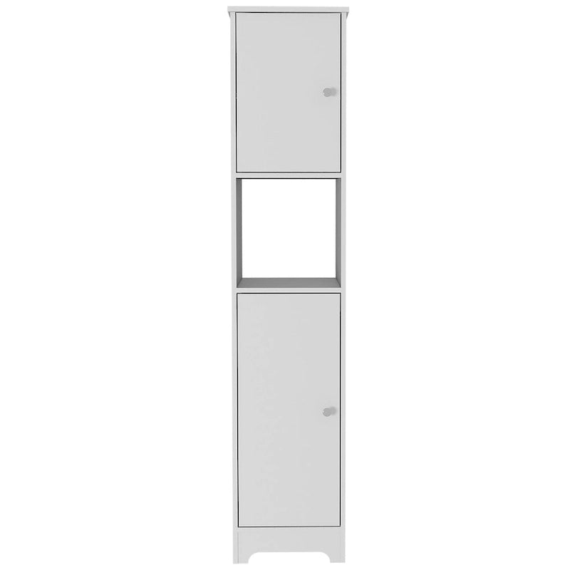 14-inch Wide Linen Cabinet with Double Doors, 4 Interior Shelves, and 2 Cabinets