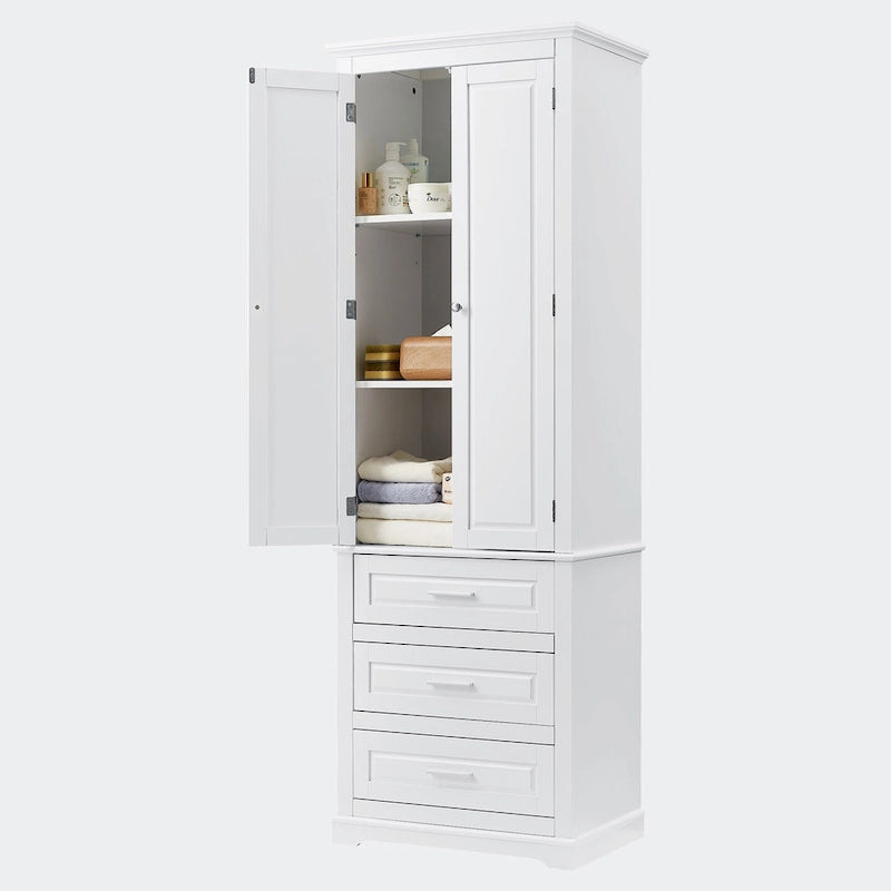 Tall Storage Cabinet with Three Drawers