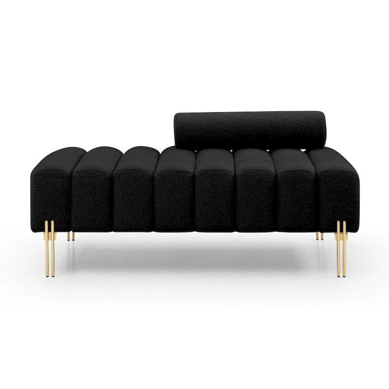 53.2" Modern End of Bed Bench Fabric Upholstered 2-Seater Entryway Ottoman
