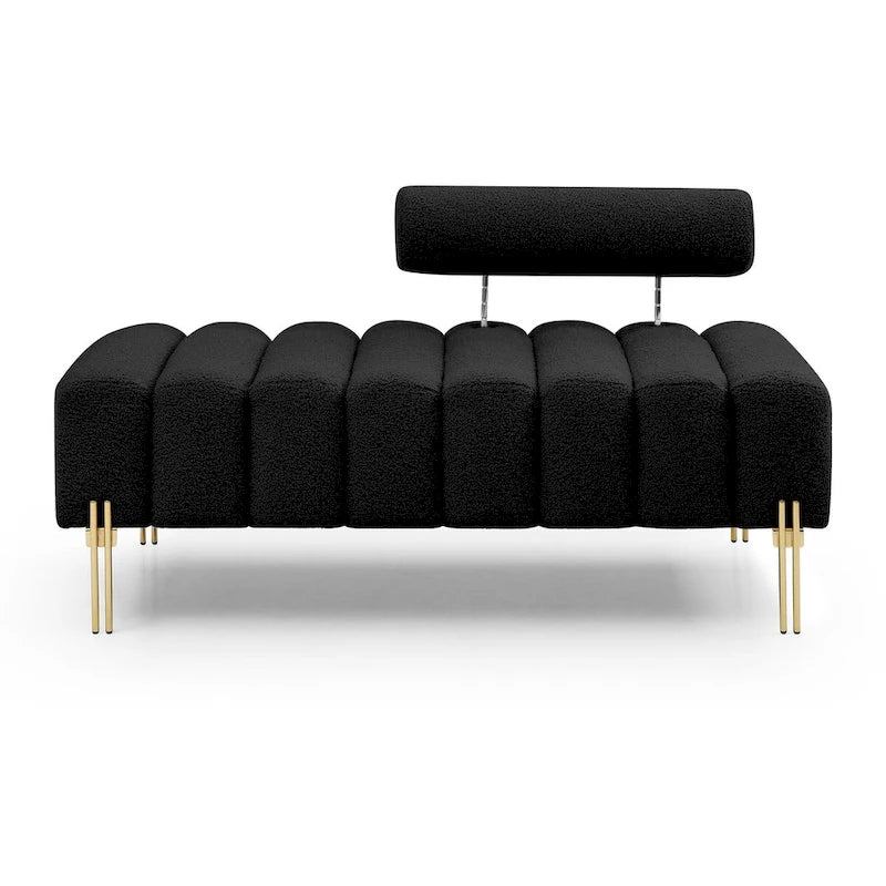 53.2" Modern End of Bed Bench Fabric Upholstered 2-Seater Entryway Ottoman