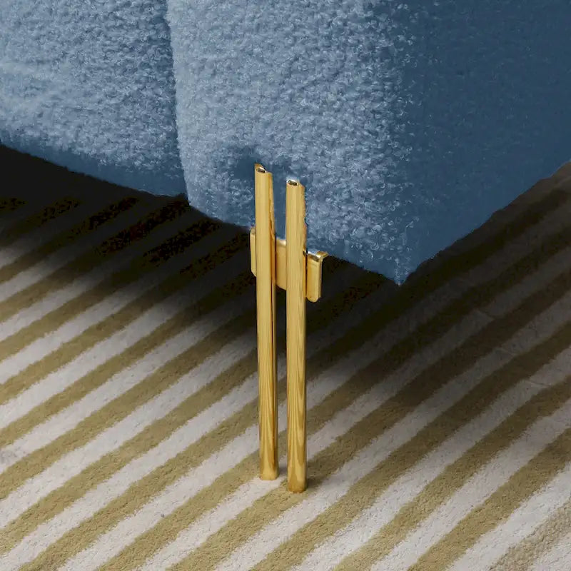 53.2" Modern End of Bed Bench Fabric Upholstered 2-Seater Entryway Ottoman