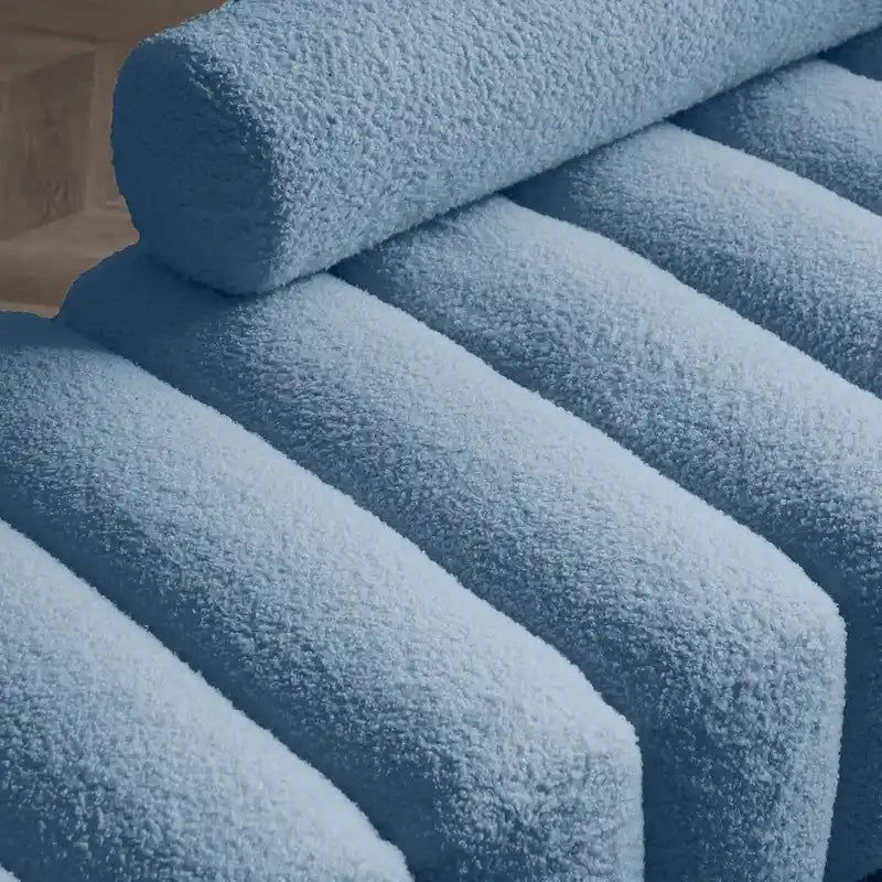 53.2" Modern End of Bed Bench Fabric Upholstered 2-Seater Entryway Ottoman