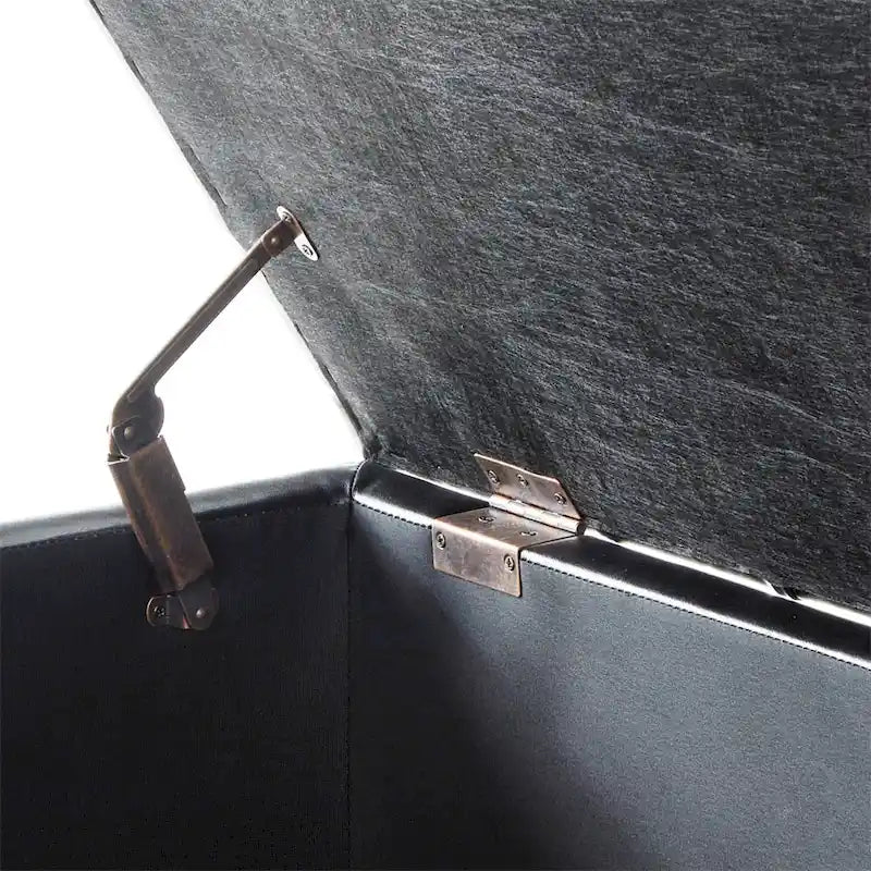 Upholstered Tufted Button Storage Bench with Spindle Wooden Legs