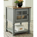Casual Accent Cabinet with Lattice Door and Open Shelf