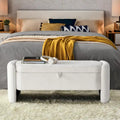 Storage Bench with Large Storage Space and Flip-Up Lid for Entryway