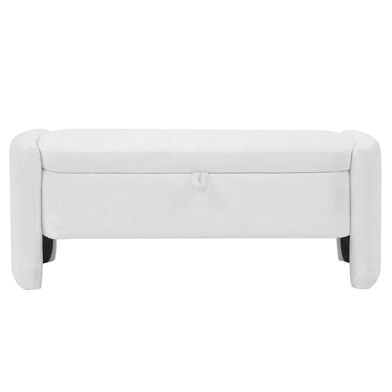 Storage Bench with Large Storage Space and Flip-Up Lid for Entryway