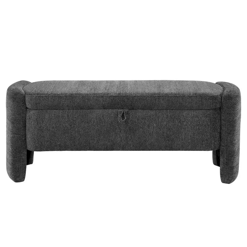 Storage Bench with Large Storage Space and Flip-Up Lid for Entryway