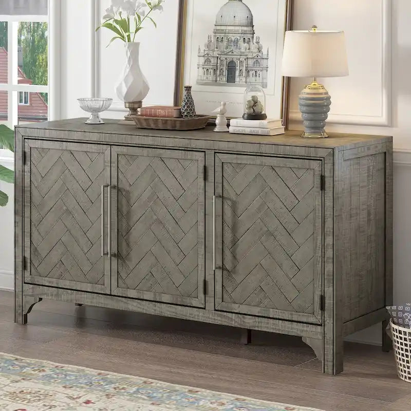 3-Door Storage Cabinet for Living Room, Entrance and Study Room