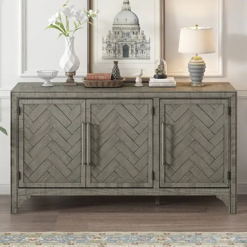 3-Door Storage Cabinet for Living Room, Entrance and Study Room