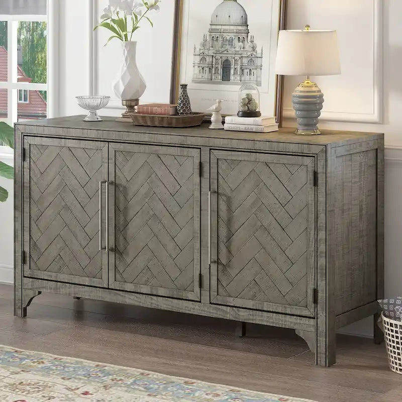 3-Door Storage Cabinet for Living Room, Entrance and Study Room
