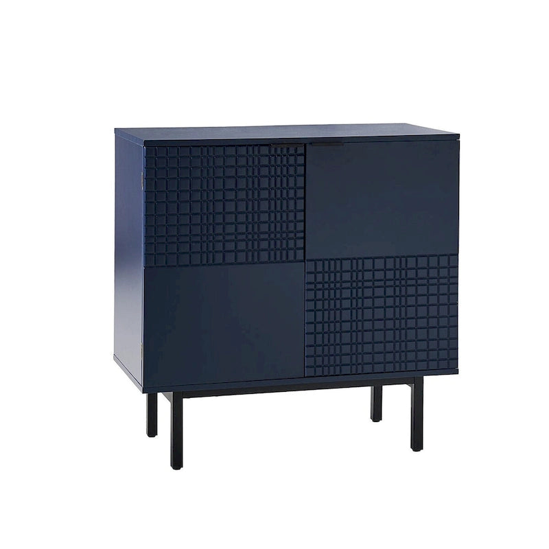 Moderner 30-Inch-hoher Akzent-Aufbewahrungsschrank mit 2 Türen und verstellbaren Metallbeinen