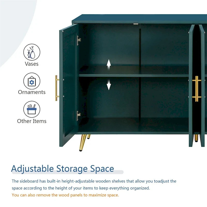 Sideboard Storage Cabinet & Adjustable Shelves for Living Room Bedroom