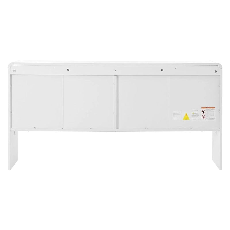 60 Large Storage Cabinet Minimalist Space with 4 Doors Buffet Sideboard