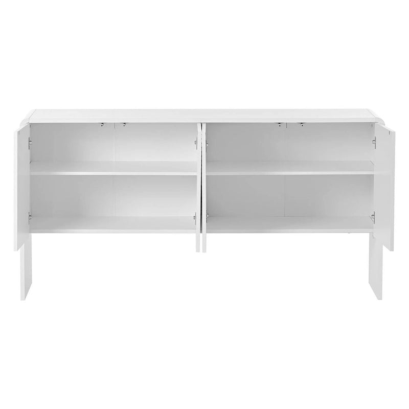 60 Large Storage Cabinet Minimalist Space with 4 Doors Buffet Sideboard
