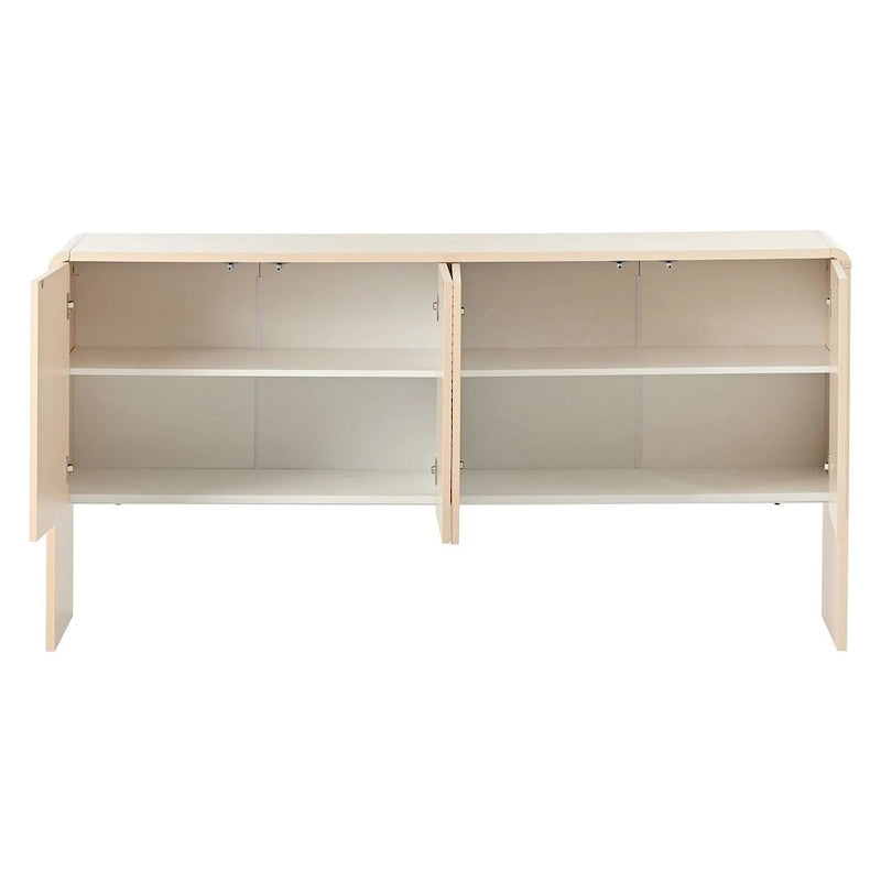60 Large Storage Cabinet Minimalist Space with 4 Doors Buffet Sideboard
