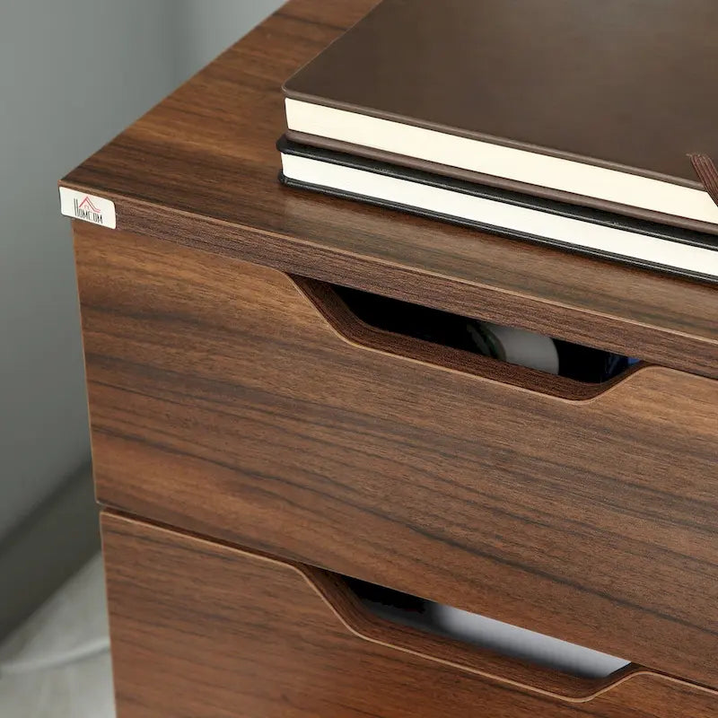 3-Drawer Office Storage Cabinet Under Desk with Locking Wheels