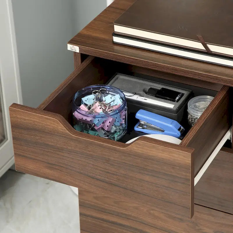3-Drawer Office Storage Cabinet Under Desk with Locking Wheels