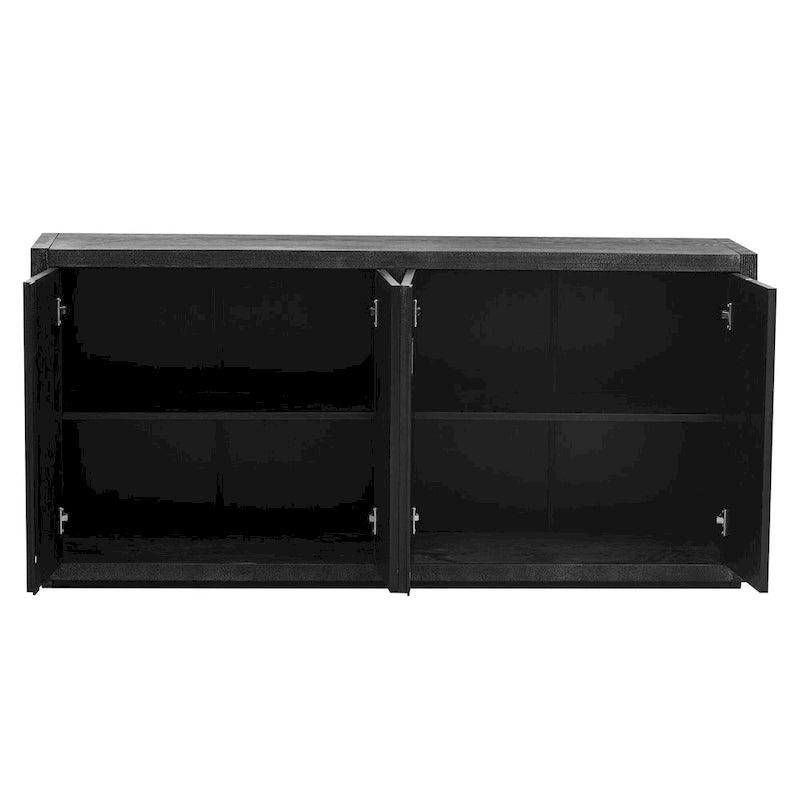 Four-Door Cabinet Sideboard with Ash Veneer Storage