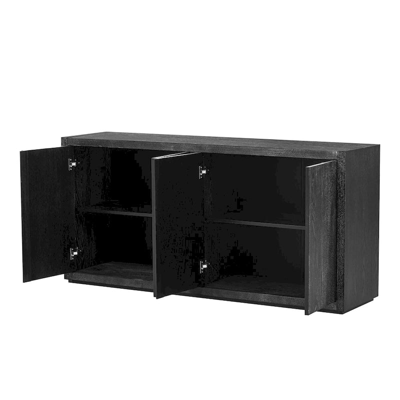 Four-Door Cabinet Sideboard with Ash Veneer Storage