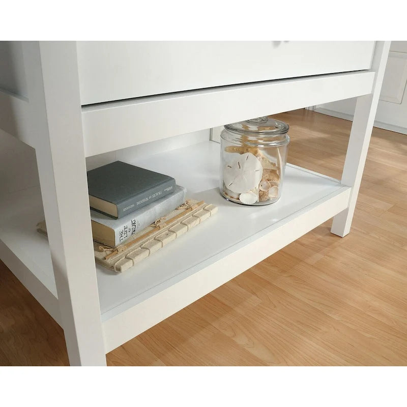 Seitlicher Aktenschrank mit 1 Schublade, offenem Fach und Vollauszügen