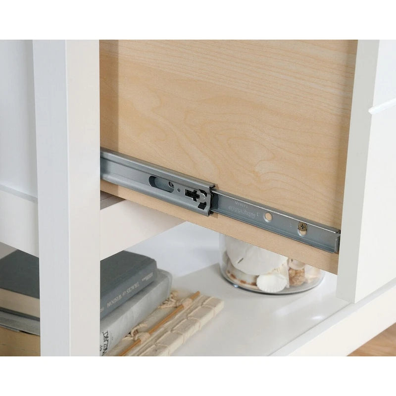 Seitlicher Aktenschrank mit 1 Schublade, offenem Fach und Vollauszügen
