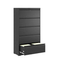 5-Drawer Steel Lateral File Cabinet with Lock for Home Office