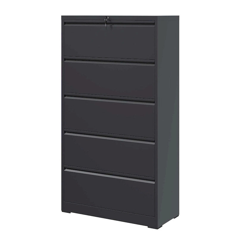 5-Drawer Steel Lateral File Cabinet with Lock for Home Office