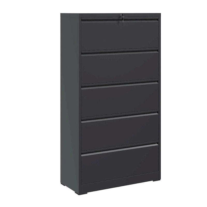 5-Drawer Steel Lateral File Cabinet with Lock for Home Office