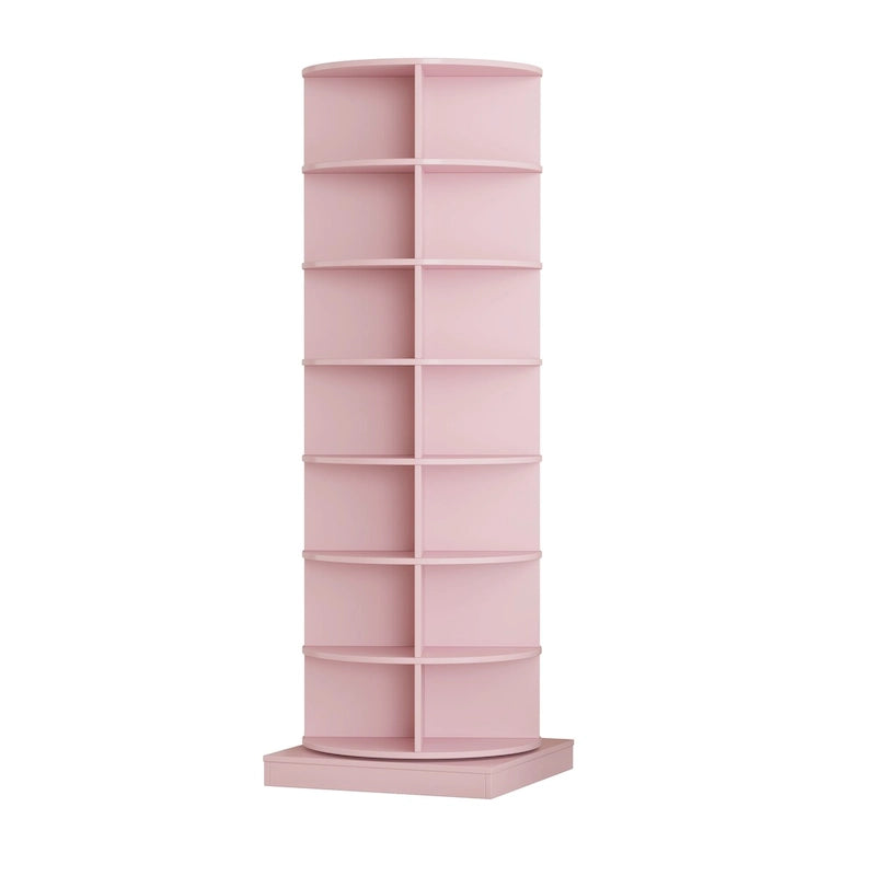 360-Degree Rotating Shoe Cabinet 7-Layer Tower Holds Up to 28 Pairs of Shoes